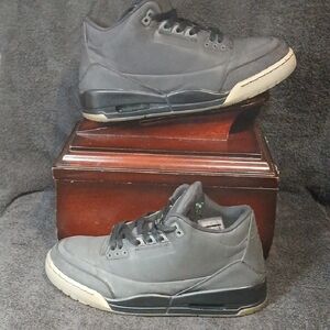 Air Jordan 3 '5Lab3'  "Reflective Black" Mens-10.5, 100% Authentic!